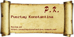 Pusztay Konstantina névjegykártya
